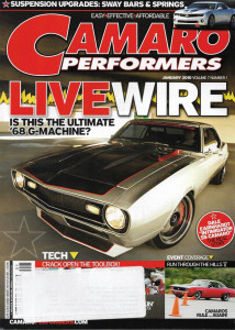 CAMARO PERFORMERS 2010 JAN - '68 G-MACHINE, GO BAD PT 5-PAINT,'10 SS SUSP PROJ